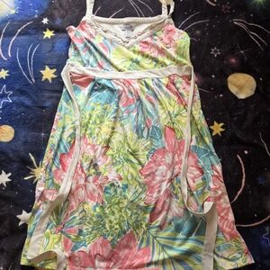 Caribbean Joe Multicolor Floral Top